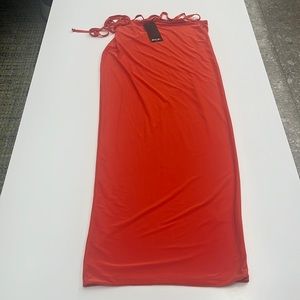 NastyGal Scallop Edge Double Layer Midi Skirt